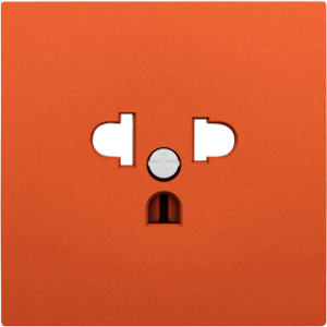 90841_TLR: Kryt zásuvky EURO-USA, oranžová