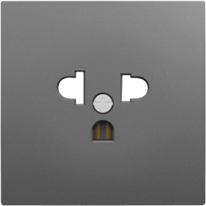 90841_TIS: Kryt zásuvky EURO-USA, šedá