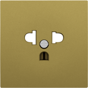 90841_TDU: Kryt zásuvky EURO-USA, zlatá