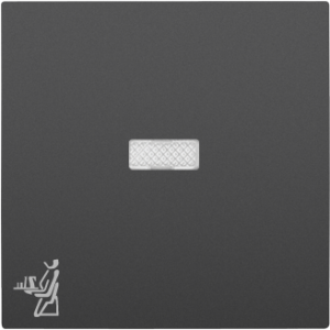 90796_TPM: Kryt tlačidla, symbol OBSLUHA, orientačná LED, čierna