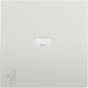 90796_TBR: Kryt tlačidla, symbol OBSLUHA, orientačná LED, biela