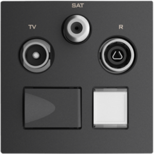 90770_TPM: Kryt zásuvky R-TV-SAT RJ45 opt.k, čierna
