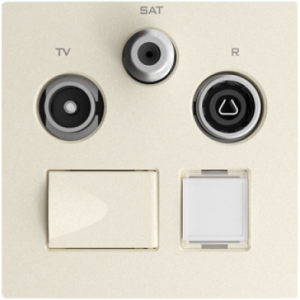 90770_TPE: Kryt zásuvky R-TV-SAT RJ45 opt.k, perleťová