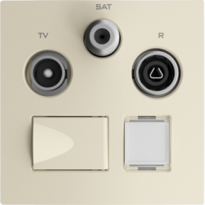 90770_TMF: Kryt zásuvky R-TV-SAT RJ45 opt.k, slon.kosť