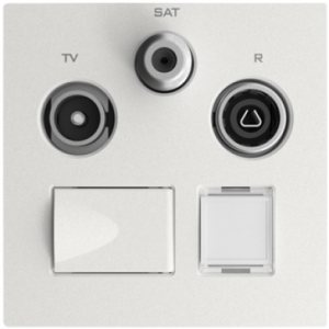 90770_TGE: Kryt zásuvky R-TV-SAT RJ45 opt.k, ľadová