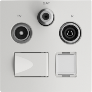 90770_TBR: Kryt zásuvky R-TV-SAT RJ45 opt.k, biela