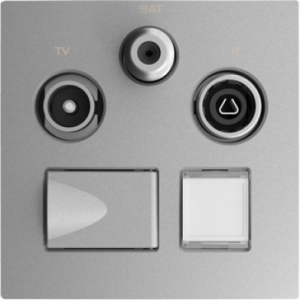 90770_TAL: Kryt zásuvky R-TV-SAT RJ45 opt.k, hliníková
