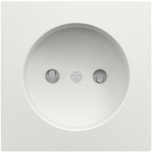 90622_TGE: Kryt zásuvky bez zemniaceho kolíka s clonkou, ľadová