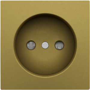 90622_TDU: Kryt zásuvky bez zemniaceho kolíka s clonkou, zlatá