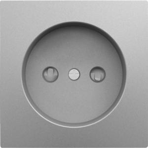 90622_TAL: Kryt zásuvky bez zemniaceho kolíka s clonkou, hliníková